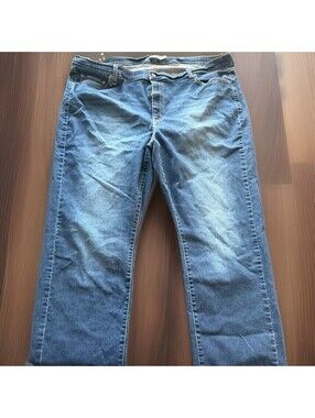 Levi's 724 High Rise Straight Leg Jeans Women's 26 Blue Dark Wash Casual 26x28